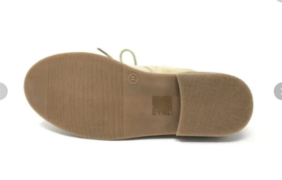 Zapatos ceremonia niño Bubble Kids beige lino y serraje Blucher elegante con cordones talla 38 – Bubble Kids – taille 38 5