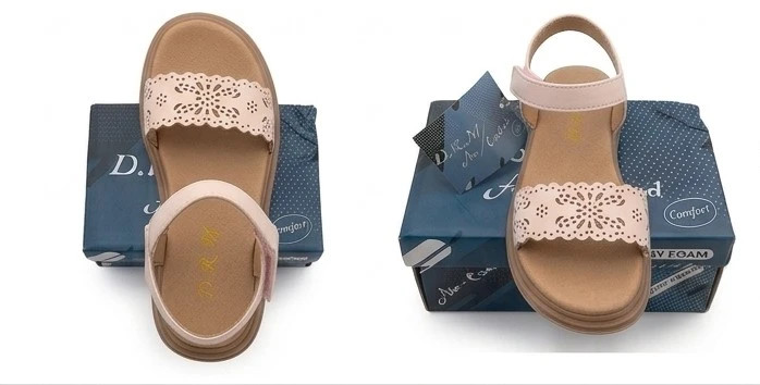 Sandalias Rosa Palo Niña con Velcro (Memory Foam) talla 28 – DRM – taille 28 2
