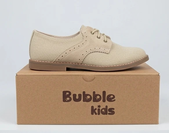 Zapatos tipo Blucher Bubble Kids – Beige/Lino talla 37