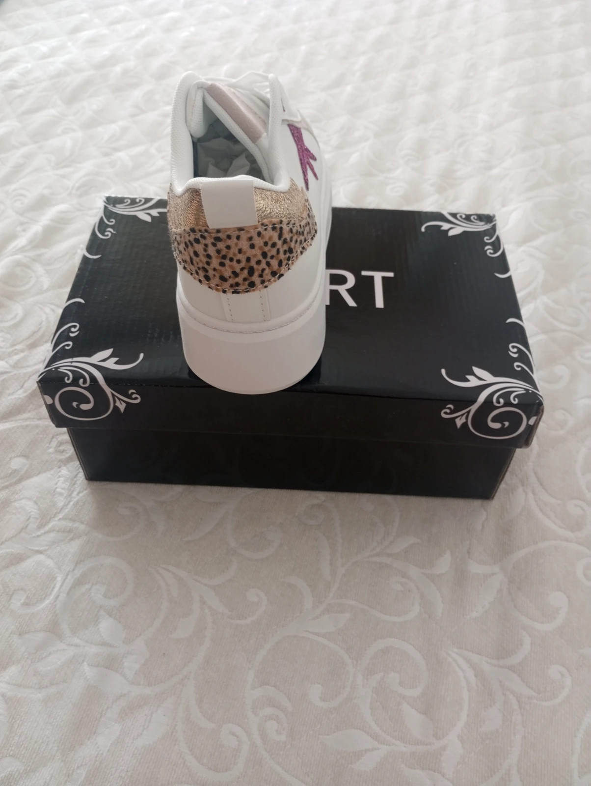 Zapatillas blancas estrella glitter y animal print - Talla40 – Nuevo – taille 40 2