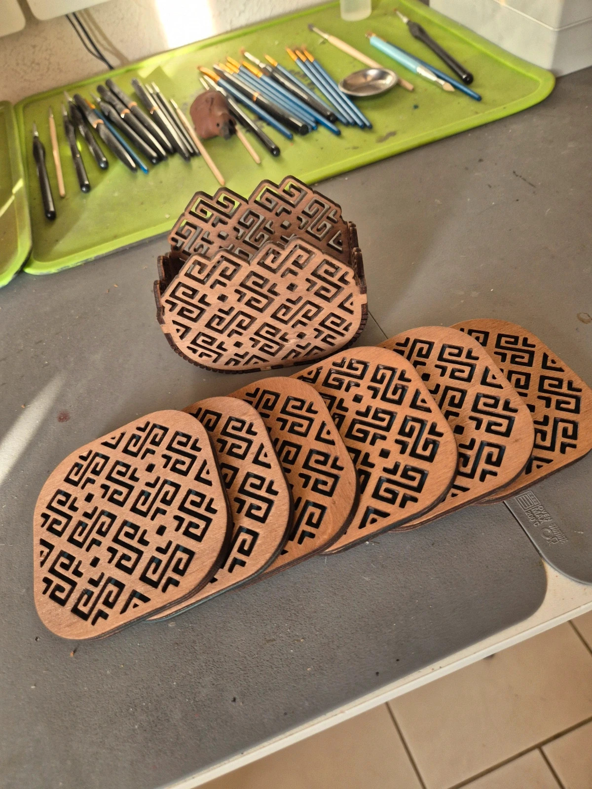 Sous-verres en bois ( tilleul ) 3