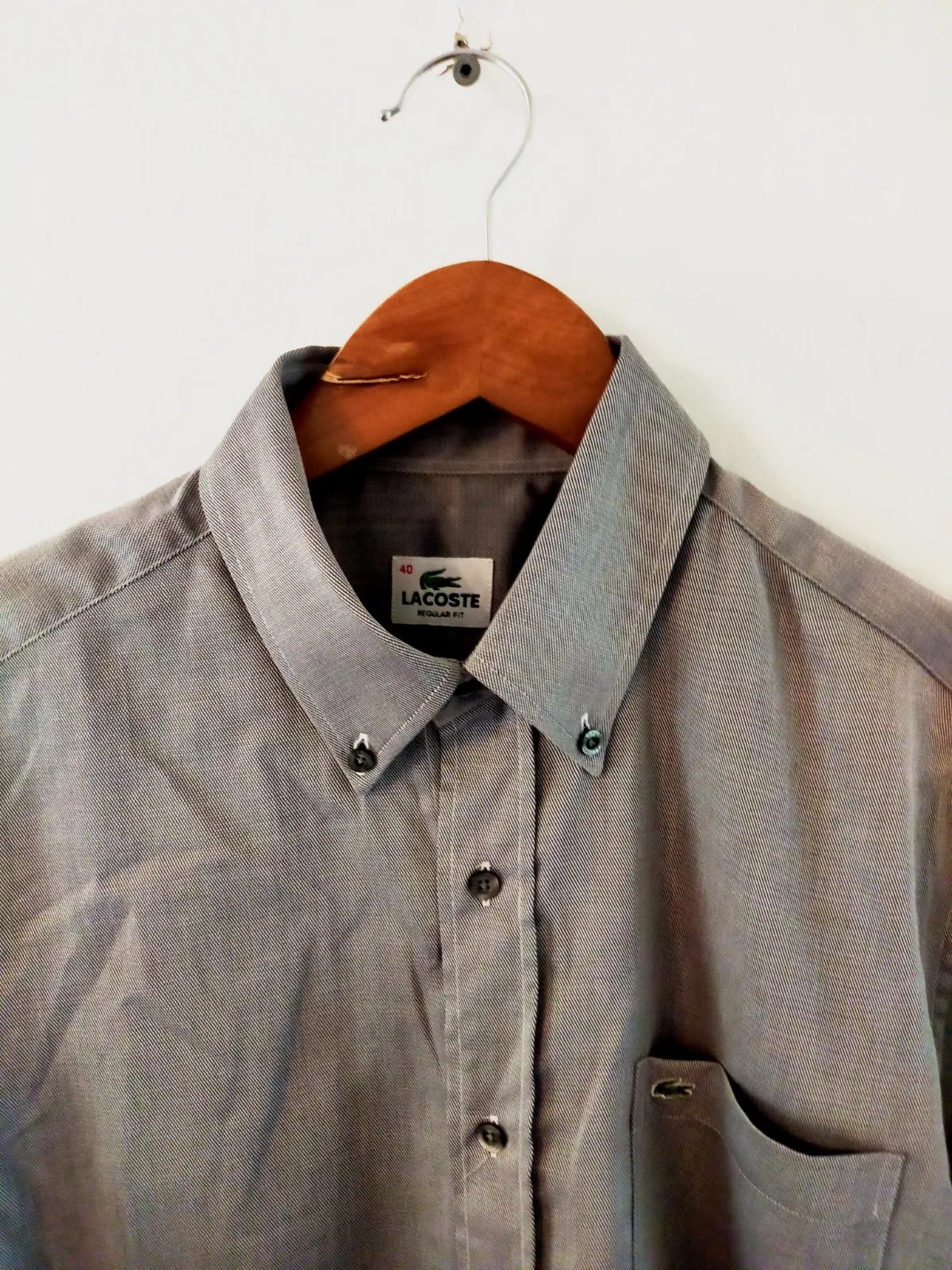 Chemise Lacoste y2k devanley taille 40 logo brode – Lacoste – taille L 6