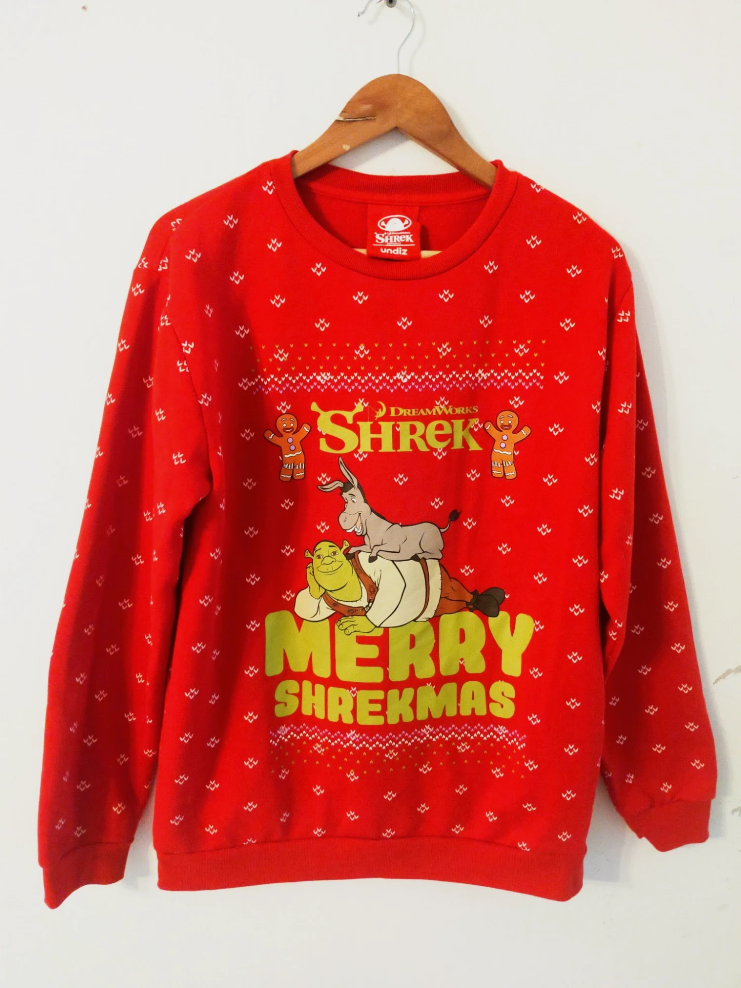 Sweat de Noël Shrek merry shrekmas undiz taille M