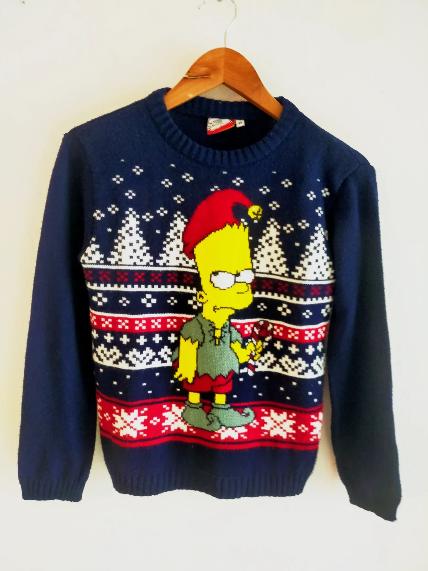 Pull de Noël vintage Simpson Bart taille xs