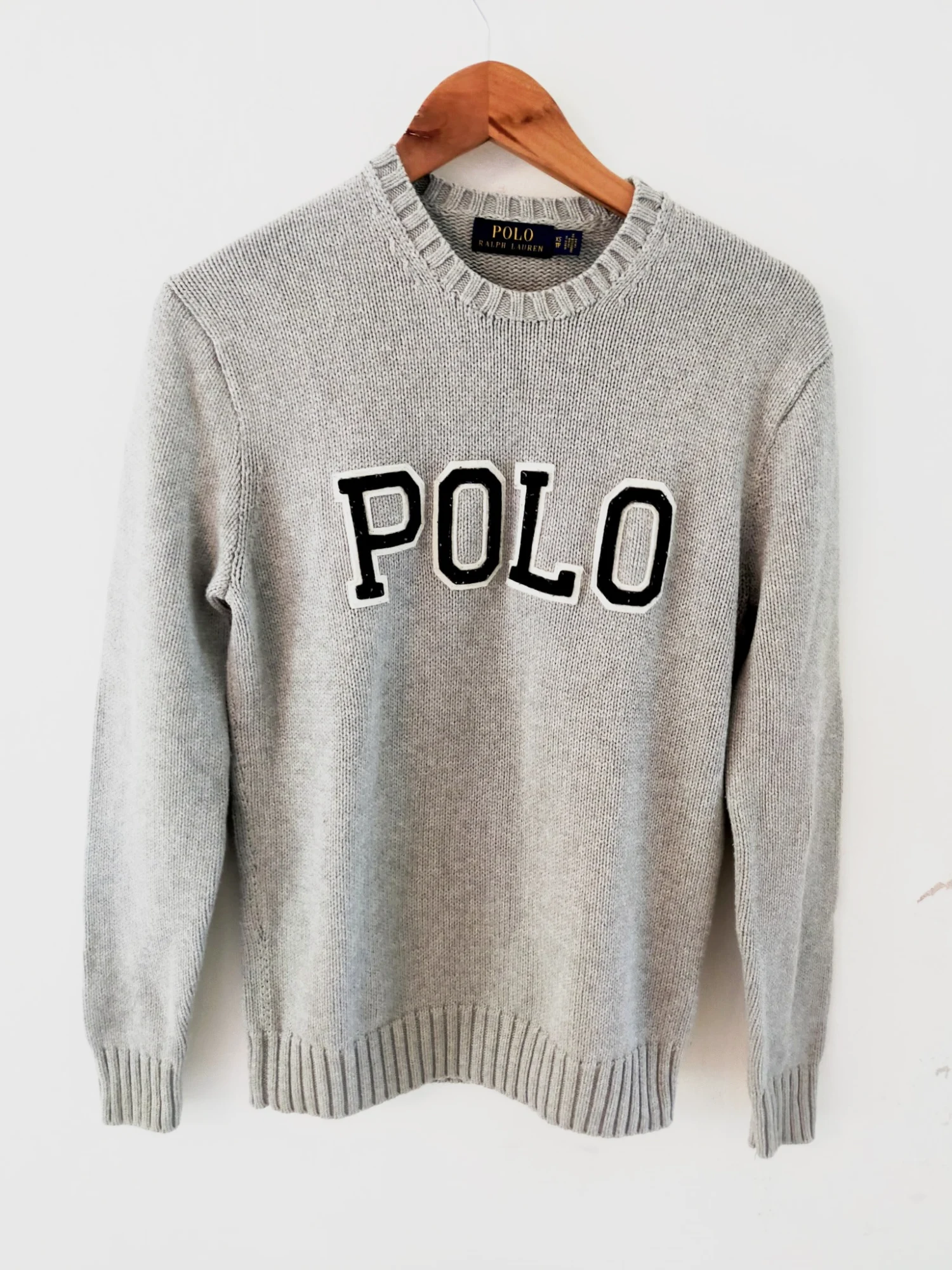 Pull ralp Lauren XS maille torsades varsity