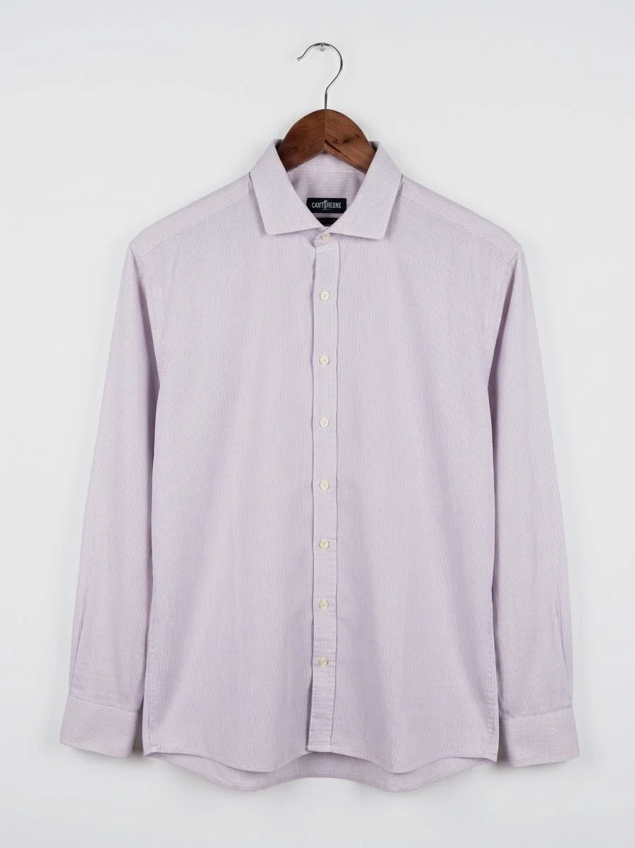 Chemise café coton Exclusive lilas taille L