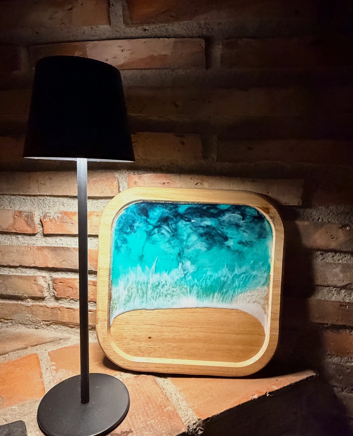 Bandeja madera y resina efecto playa  – Art 2