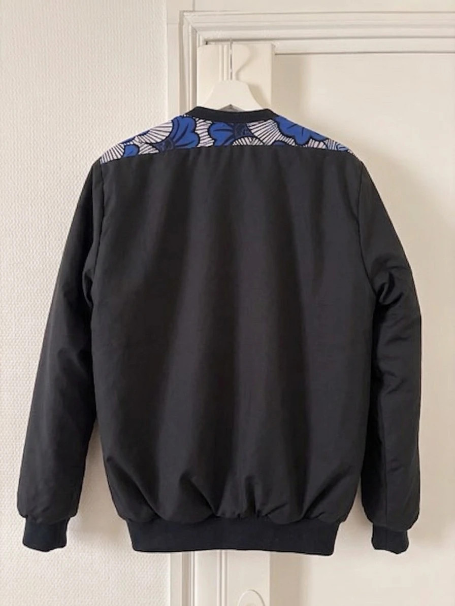 Veste style bomber réversible en wax motif fleurs de ginkgo taille M – Atelier – taille M / 38 / 10 4