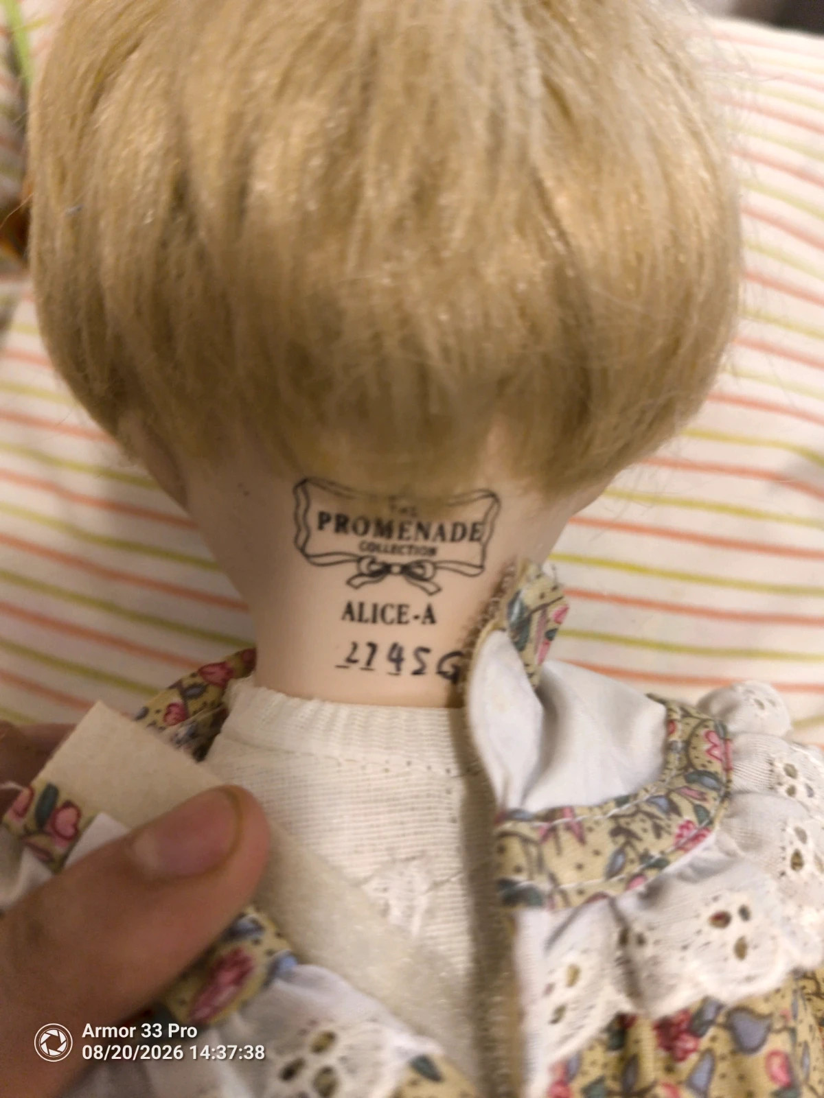 Vintage Porcelain Doll – Promenade Collection "Alice-A" – promenade – taille Taille unique 3