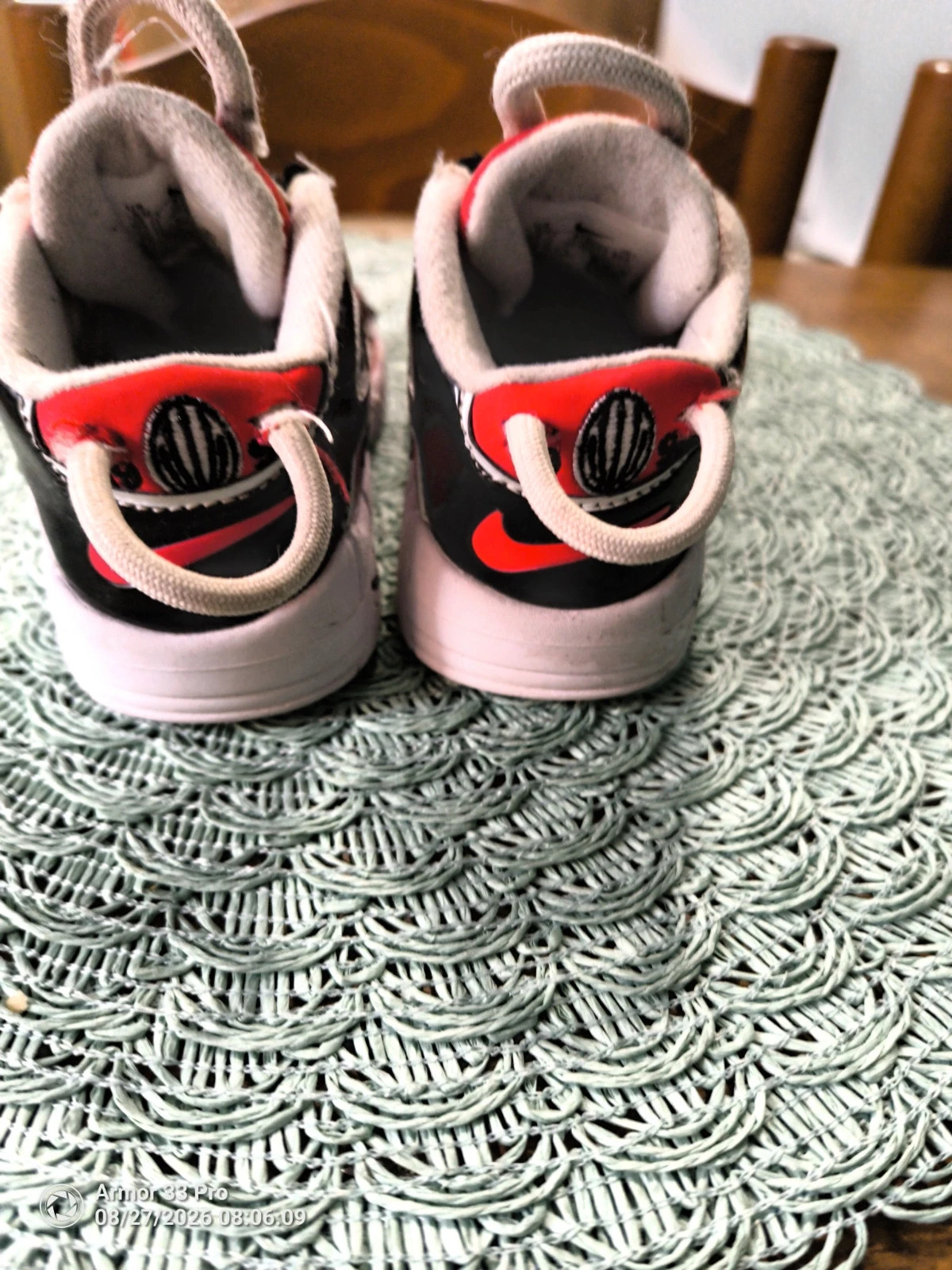 Nike Air More Uptempo TD Baby Trainers Red Black Size 25 – Nike – taille 25 3