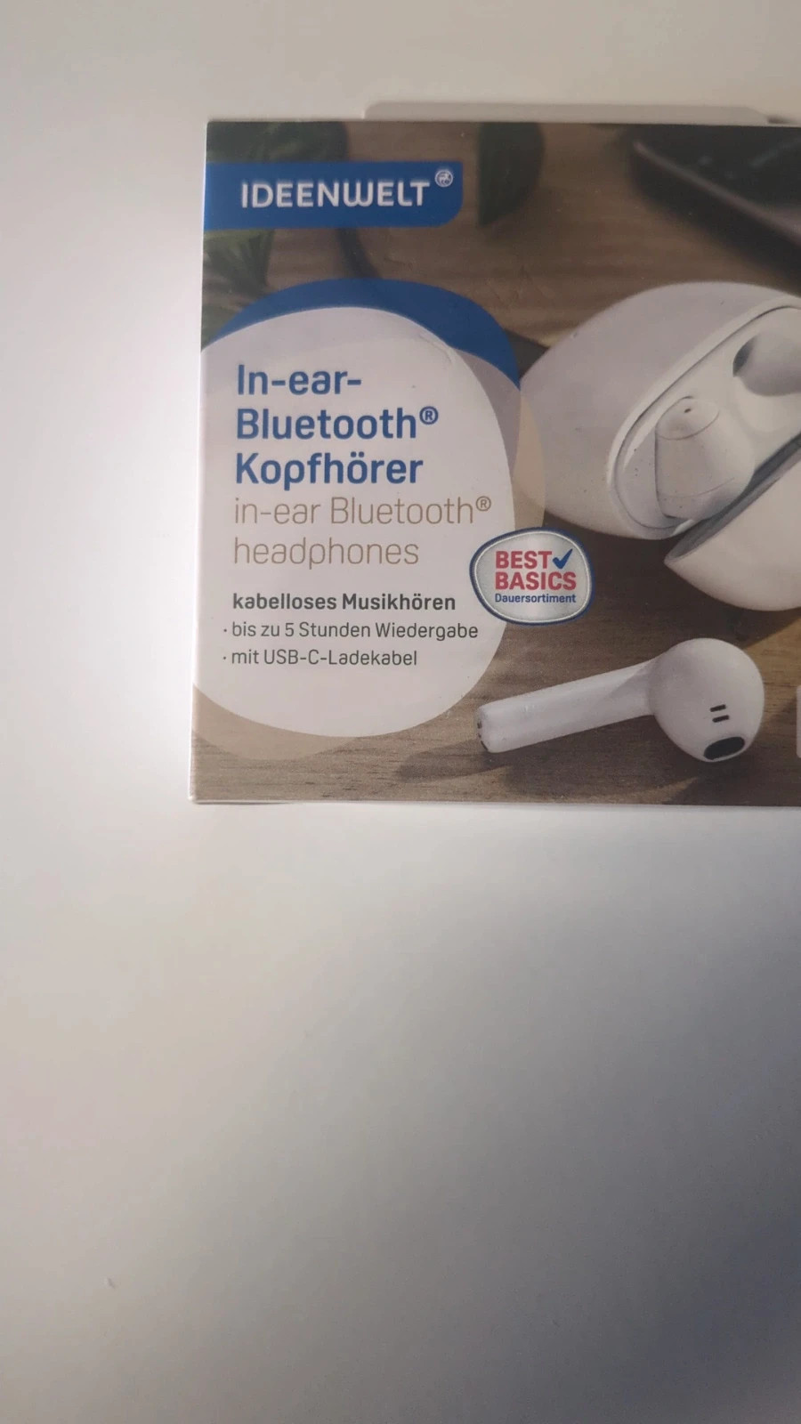 Wireless Bluetooth In-Ear Earbuds – Usb-C Charging Case – White – New – Ideen Welt 2