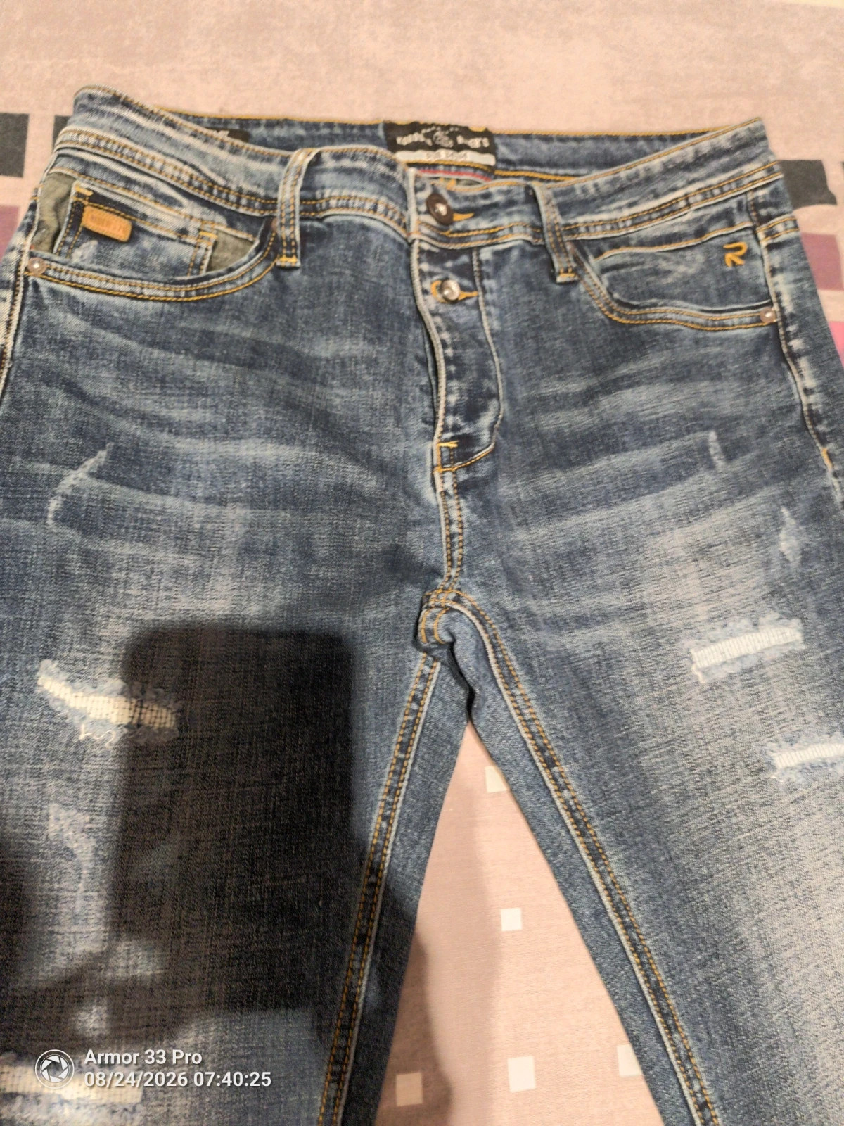 Koroshi Men's Blue Distressed Slim Fit Jeans – Size 44 – Koröshi – taille W34 | FR 44 2