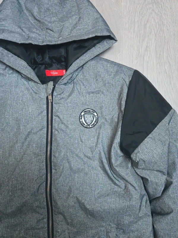 Manteau Veste chaude à capuche Tissaia 14 ans Gris – Tissaia – taille 14 ans / 164 cm 2