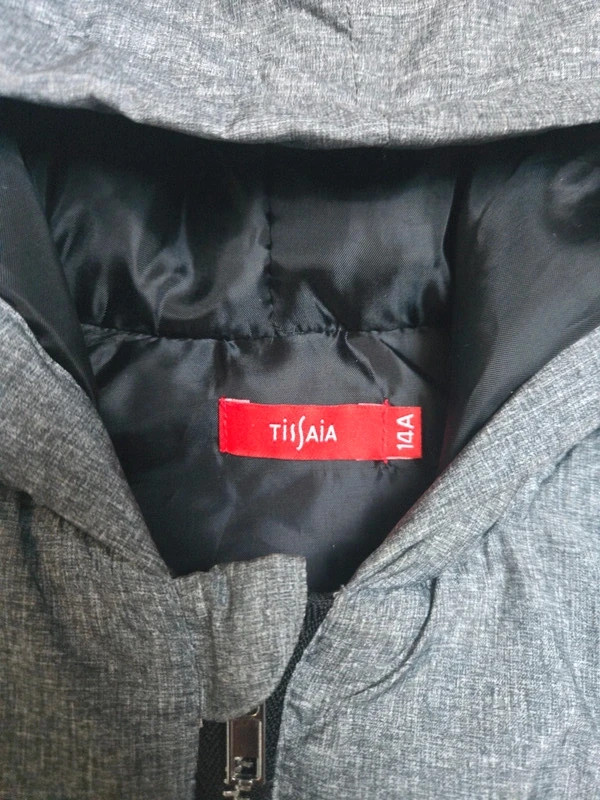 Manteau Veste chaude à capuche Tissaia 14 ans Gris – Tissaia – taille 14 ans / 164 cm 3