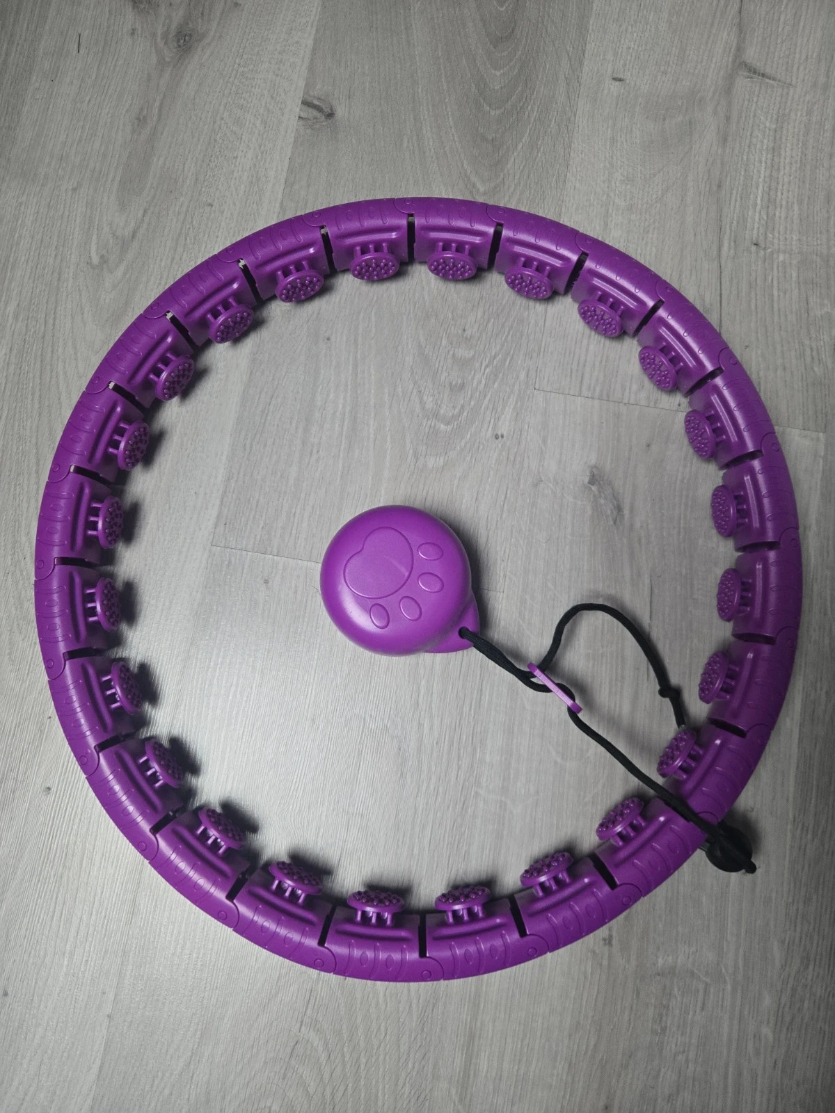 Cerceau de fitness violet reglable massant avec poids – pas de marque 2