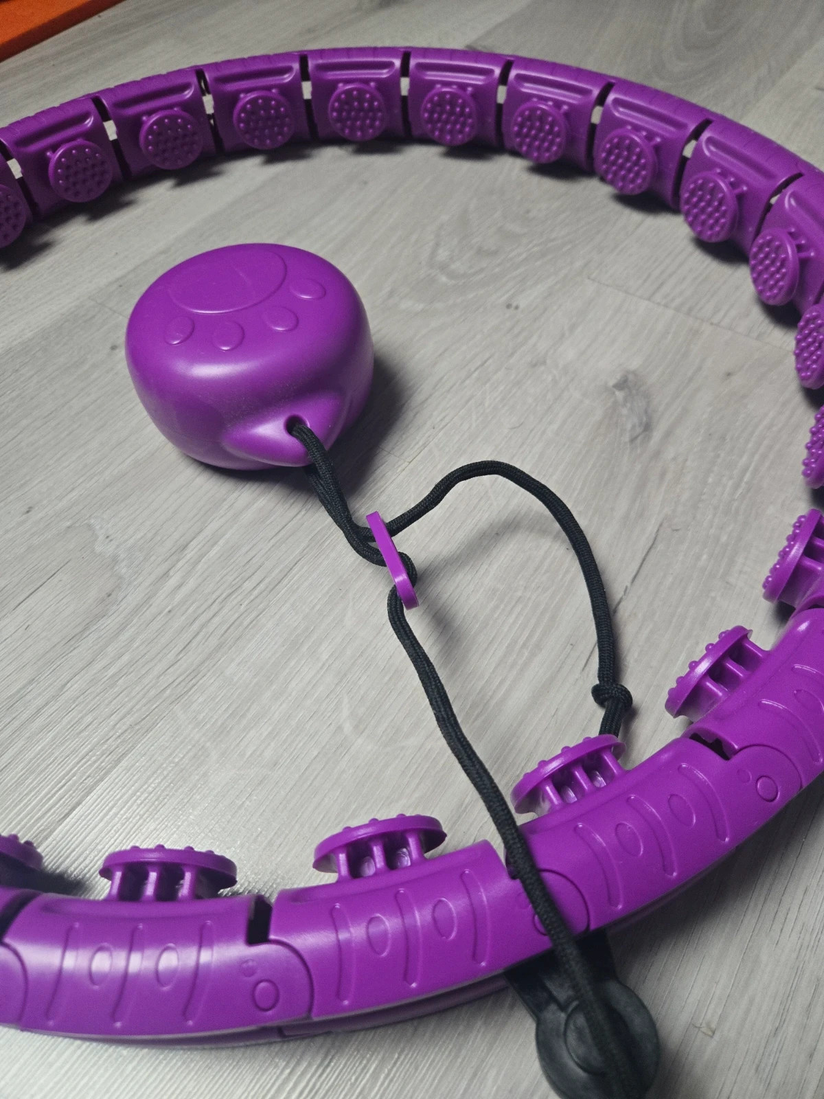 Cerceau de fitness violet reglable massant avec poids – pas de marque 3