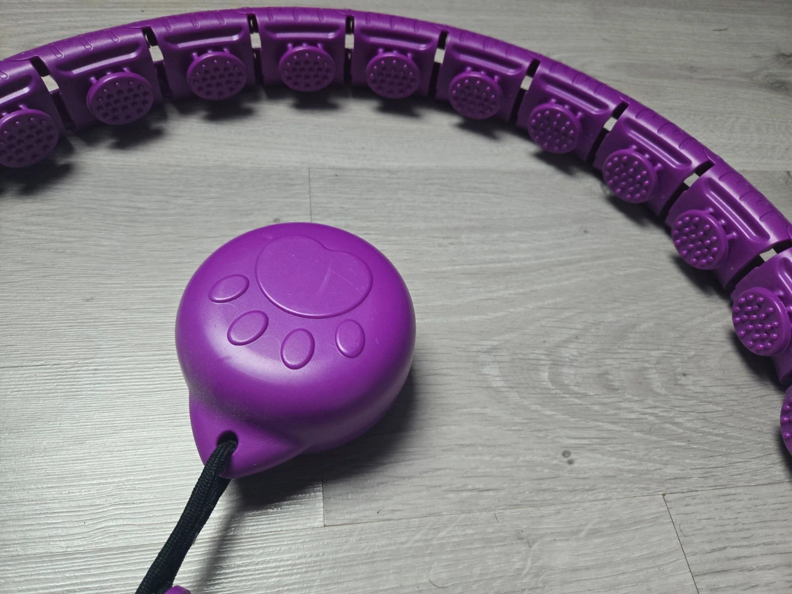 Cerceau de fitness violet reglable massant avec poids – pas de marque 4