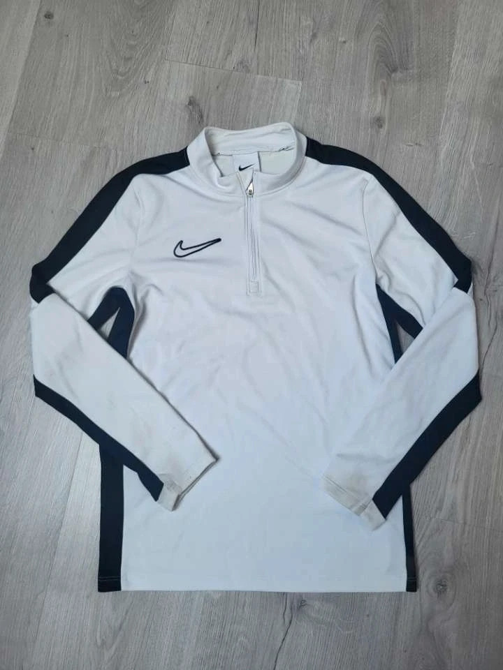 Sweat Nike Academy Dri-FIT 8 ans 128 cm garçon blanc noir demi-zip – Nike – taille 8 ans / 128 cm 2
