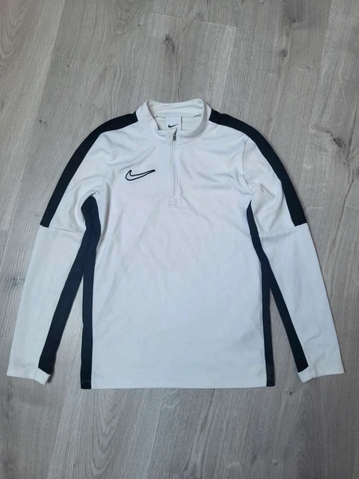 Sweat Nike Academy Dri-FIT 8 ans 128 cm garçon blanc noir demi-zip