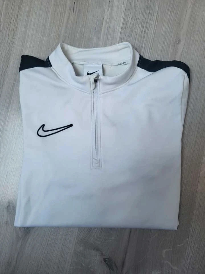 Sweat Nike Academy Dri-FIT 8 ans 128 cm garçon blanc noir demi-zip – Nike – taille 8 ans / 128 cm 3