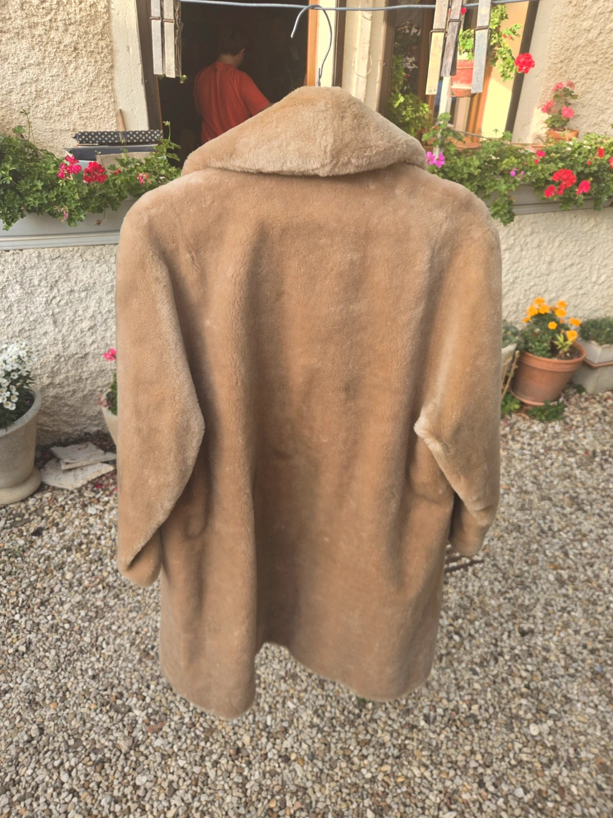 Manteau vintage Superliperil Made in France peau lainée beige rétro – superliperil – taille Taille unique 4
