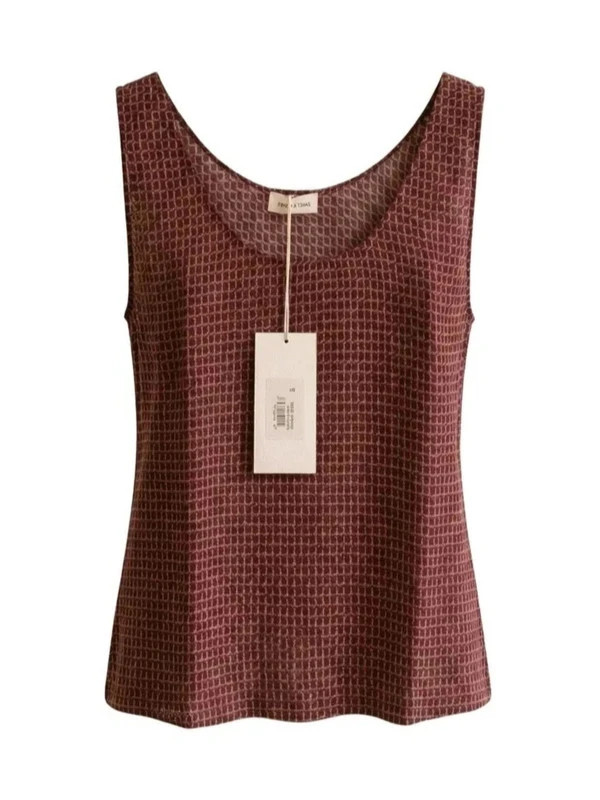 Débardeur American Vintage authentique neuf bordeaux & noir S/M – American Vintage – taille M / 38 / 10 3