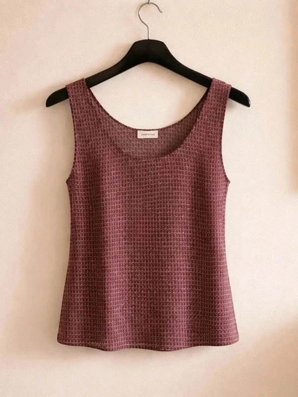 Débardeur American Vintage authentique neuf bordeaux & noir S/M – American Vintage – taille M / 38 / 10 2
