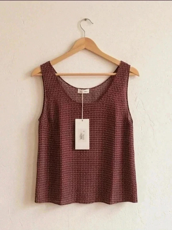 Débardeur American Vintage authentique neuf bordeaux & noir S/M – American Vintage – taille M / 38 / 10 4