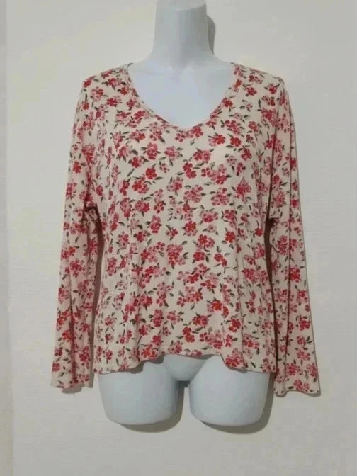 Top American Vintage fleuri blanc Neuf avec étiquette – American Vintage – taille L / 40 / 12 3