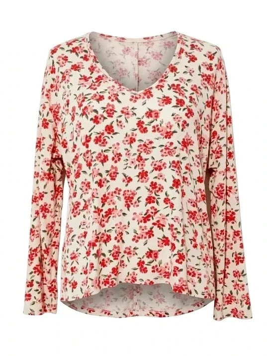 Top American Vintage fleuri blanc Neuf avec étiquette