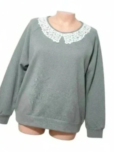 Pull col claudine dentelle crochet Zamba pièce originale rare – Zumba – taille M / 38 / 10 2