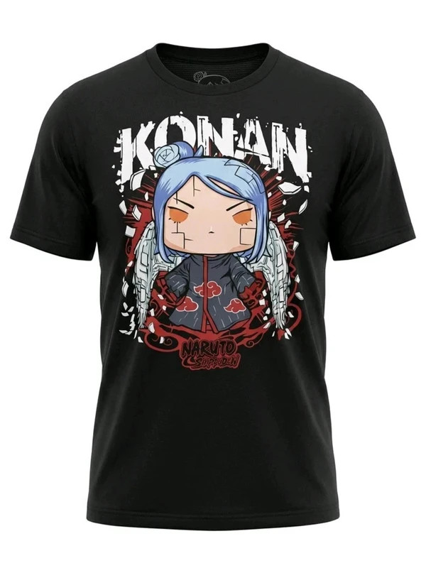T-shirt Konan Akatsuki – Design Rare – Noir Oversize – Tendance Fashion – taille L 2
