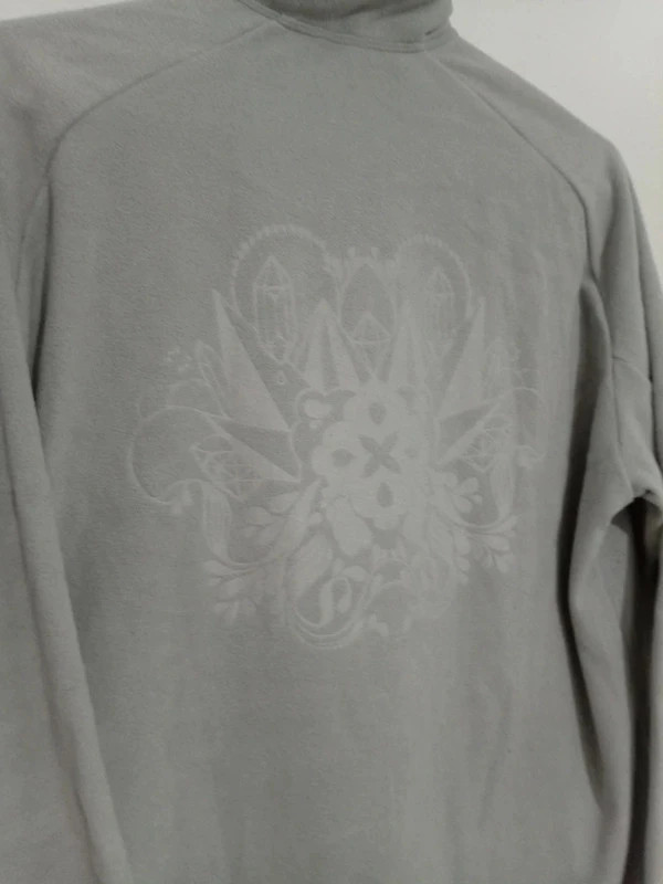Polaire unisexe blanc/gris – coupe parfaite, à ne pas manquer – Vintage Dressing – taille L / 40 / 12 4