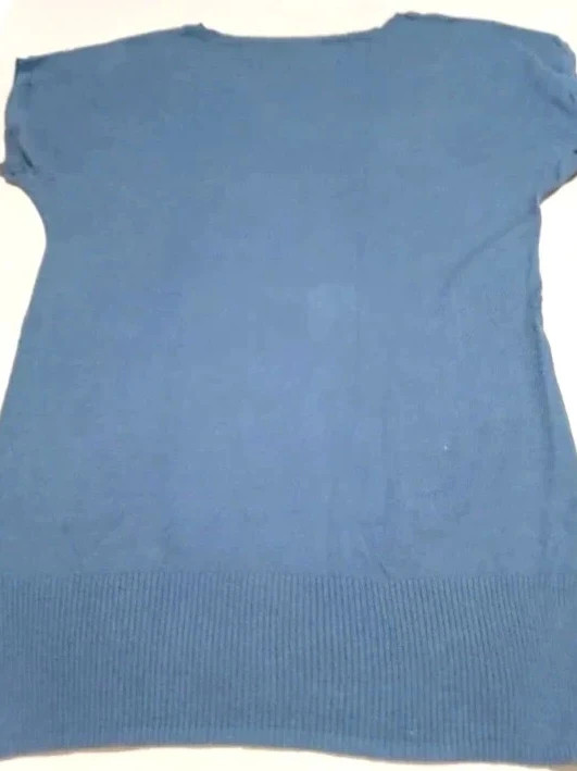 Pull tunique oversize léopard bleu Tissaia à sequins T42/44 - Haut imprimé animal manches dolman – Vintage Dressing – taille XXL / 44 / 16 4
