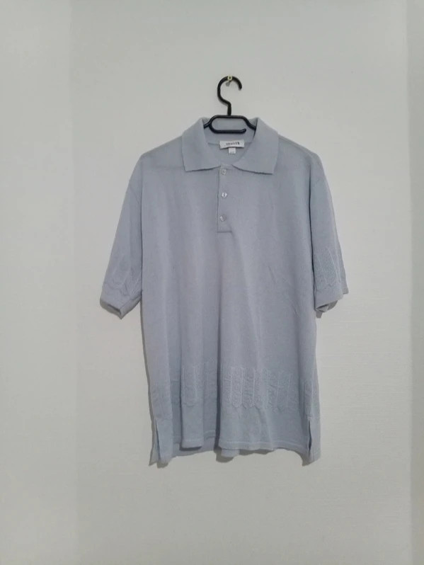 Polo Eléane bleu ciel L/XL, maille gaufrée, très bon état, dernière pièce 💙 – Elégance – taille XL / 42 / 14 4