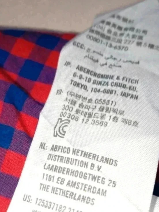 : Chemise Abercrombie & Fitch homme M – carreaux rouge bleu – Abercrombie & Fitch – taille M 5