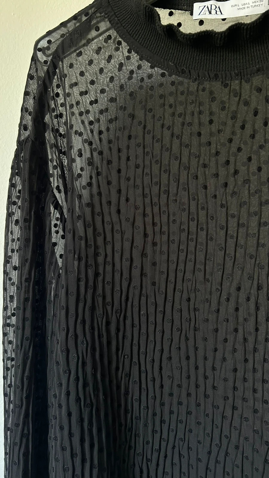 Blusa Zara negra de lunares – Zara – taille L / 40 / 12 2