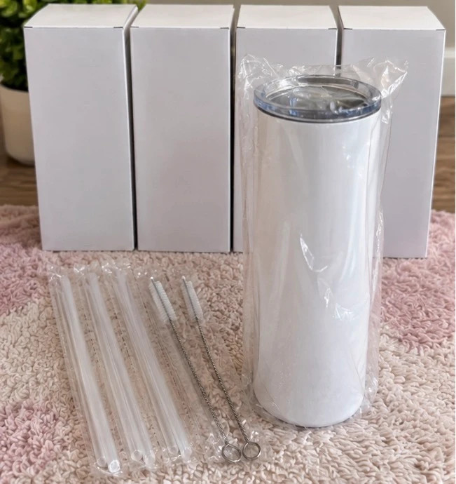 Set of 4 Blank Tumblers – New in Box – Ready to Personalize