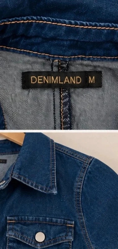 Denimland Blue Denim Shirt Dress – Size M – Denim – taille M / US 8-10 4