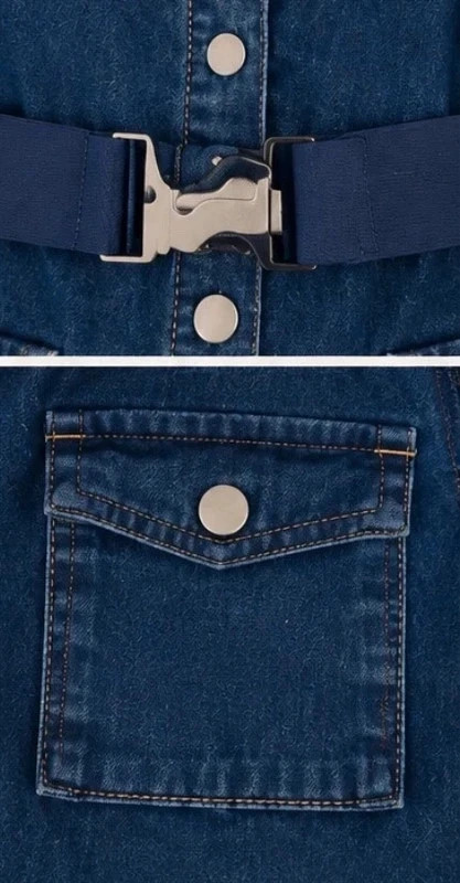 Denimland Blue Denim Shirt Dress – Size M – Denim – taille M / US 8-10 5