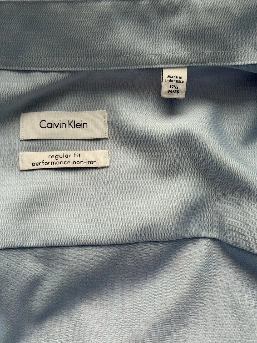 Calvin Klein Men’s Dress Shirt – New – Light Blue – 17½ / 34-35 – Calvin Klein – taille 17 in 2