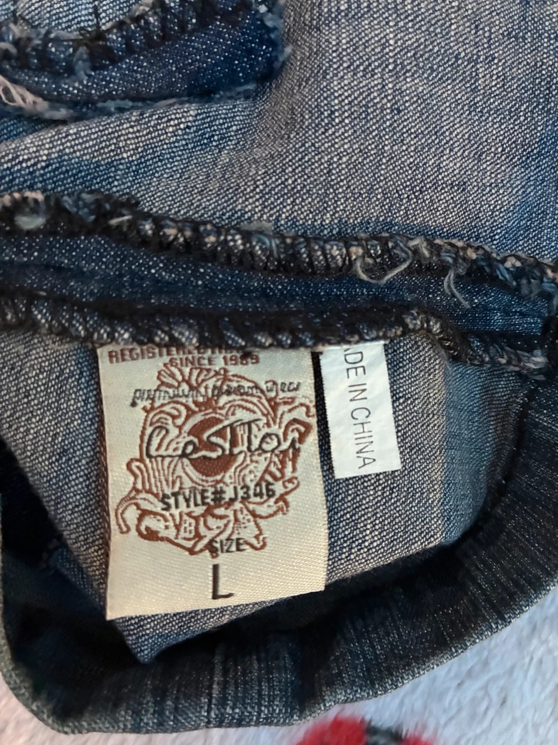Denim Halter Vest Top Size L – taille L / US 12-14 2
