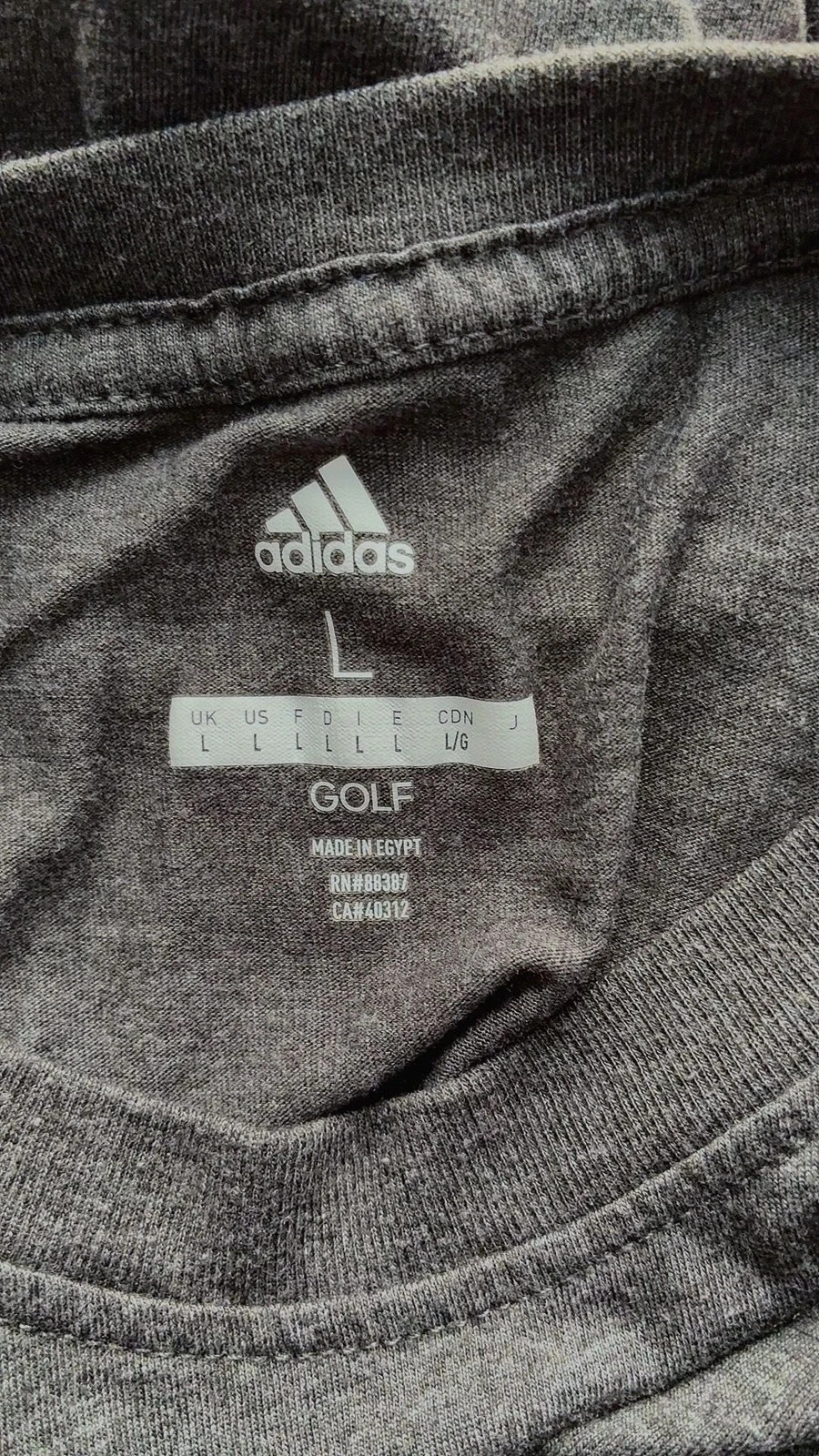 Adidas Golf Men’s T-Shirt – Gray – Size L. – adidas – taille L 2