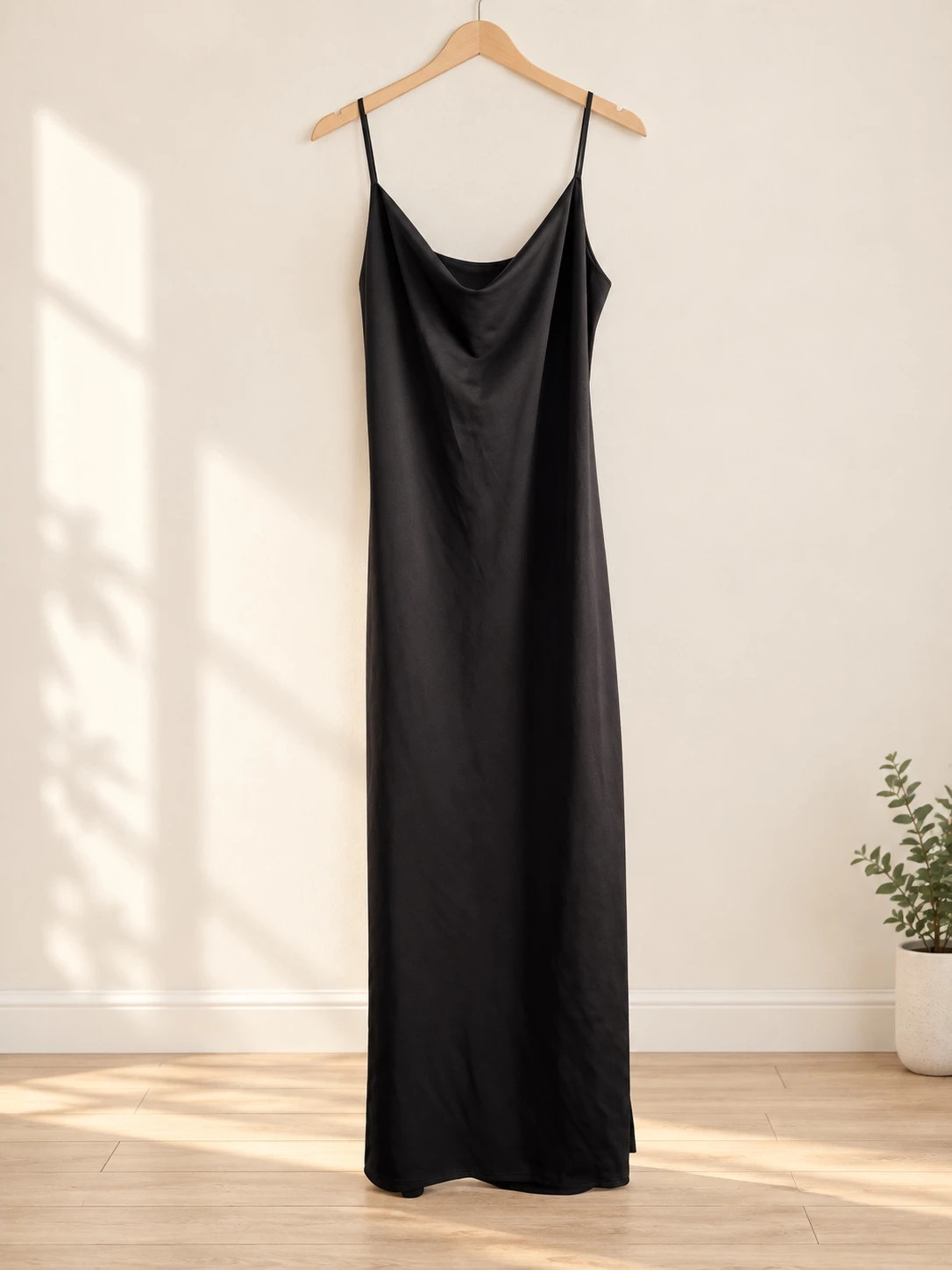 Vibe Sportswear Black Open-Back Maxi Dress – Size L – Vibe – taille L / US 12-14