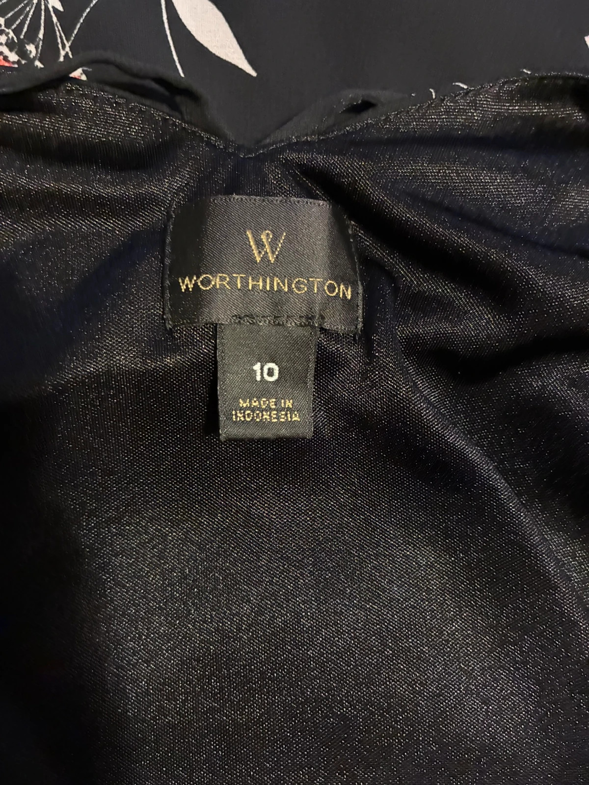 Worthington Black Floral Dress – Size 10 – Worthington – taille M / US 8-10 2