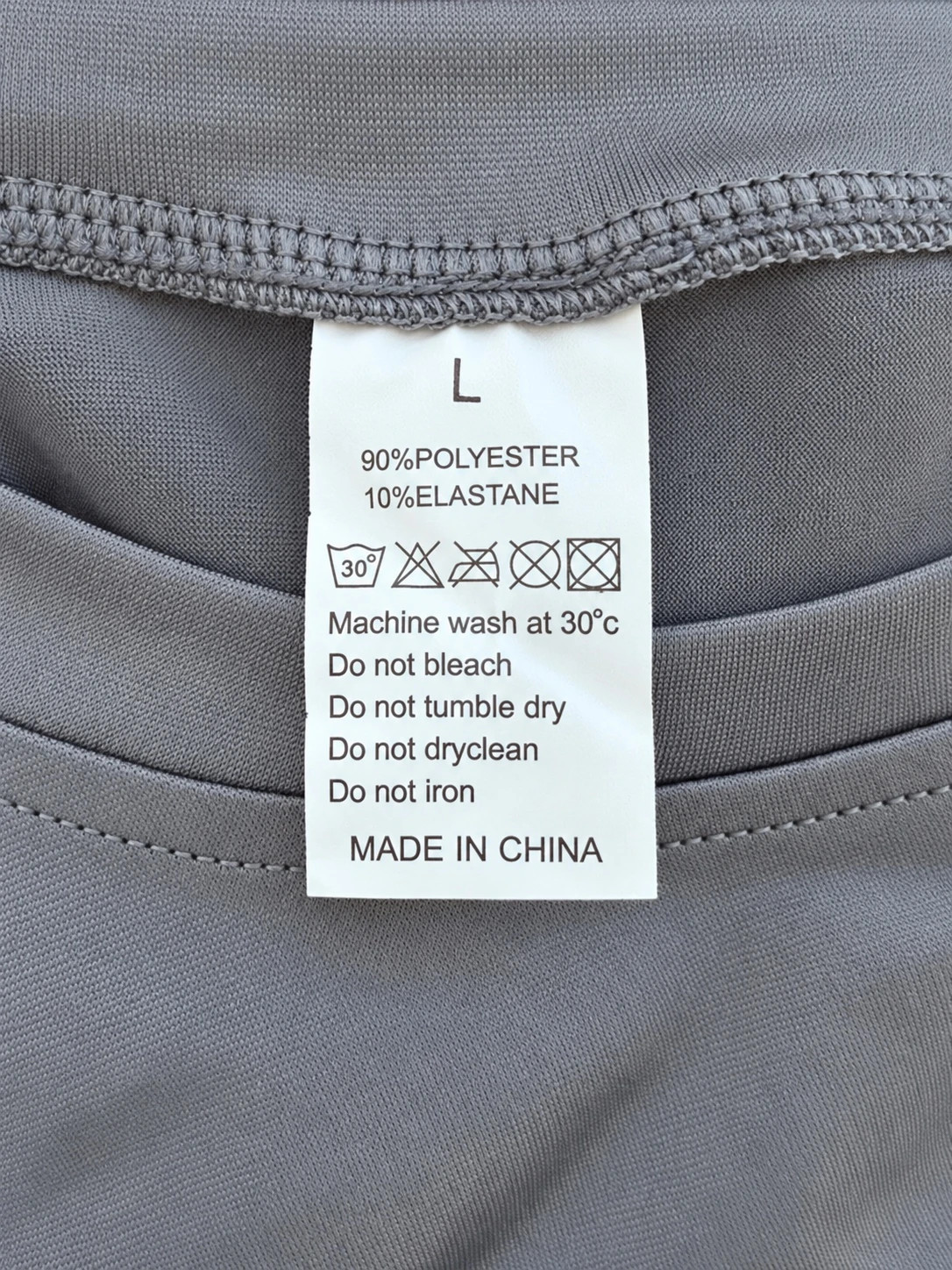 Men’s Gray Athletic Shirt – Size L – taille L 2