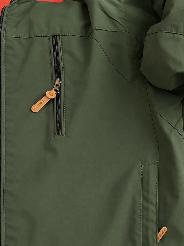 Unisex Waterproof Jacket – S, M, L Available – Gray & Olive Green – OUTDOOR – taille S / US 4-6 2