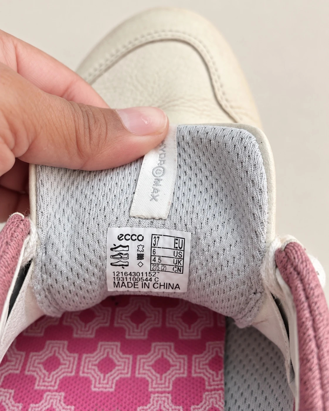 ECCO Women’s Leather Shoes Size 6 / EU 37 – White & Pink – ECCO – taille 6 5