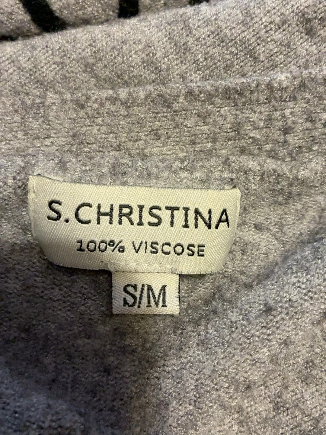 S. Christina Gray Floral Cardigan Sweater – Size S/M – taille S / US 4-6 2