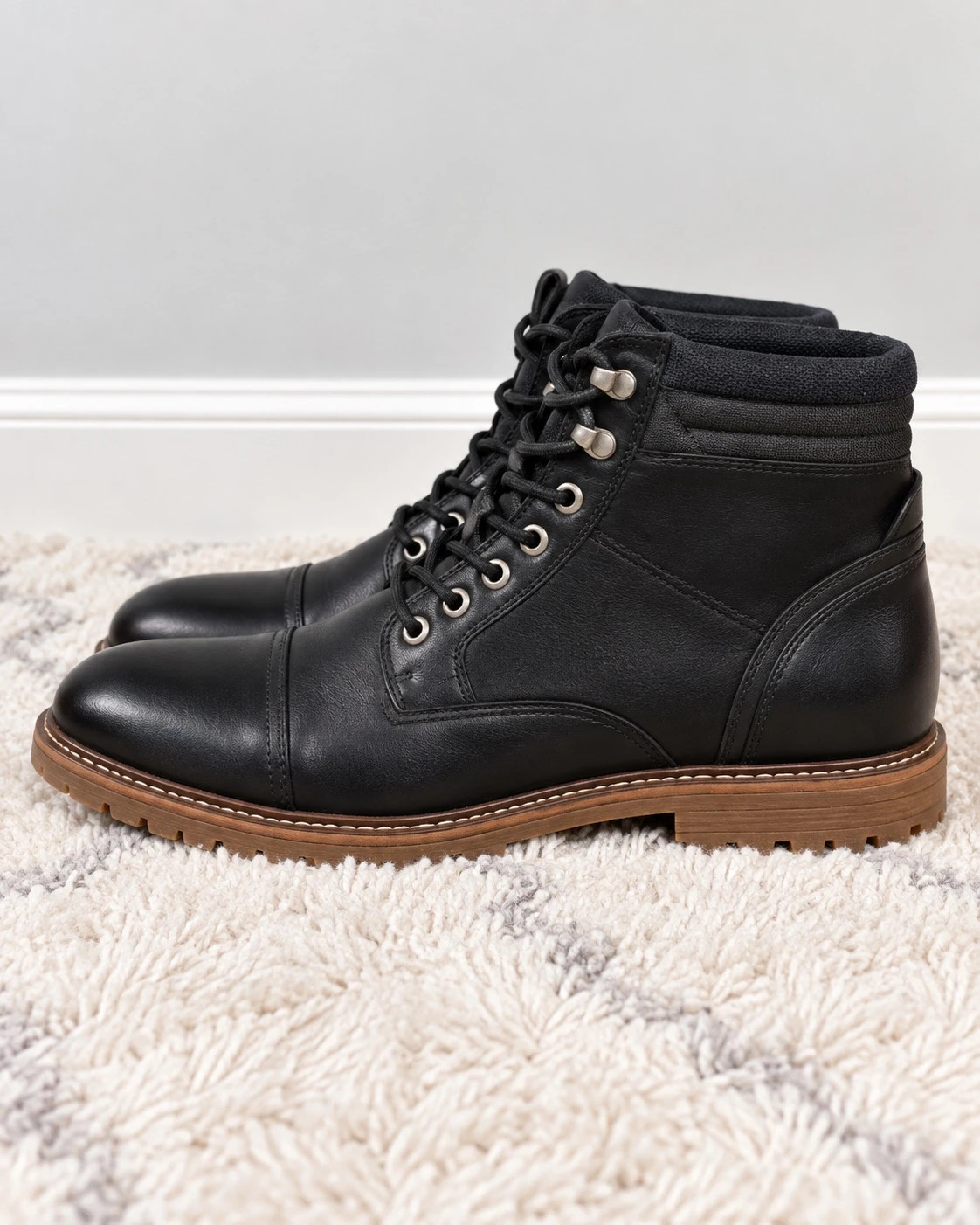 Sonoma Men’s Black Lace-Up Ankle Boots – Size 10.5 Medium – Sonoma – taille 10.5 5